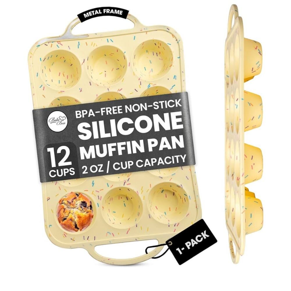 Silicone Mini Muffin Pan 12 Count – Non-Stick Muffin Pans for Baking